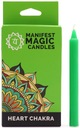 СОЕВАЯ ЗЕЛЕНАЯ РИТУАЛЬНАЯ СВЕЧА 1 ШТ, 7 ЧАКР - СЕРДЕЧНАЯ ЧАКРА