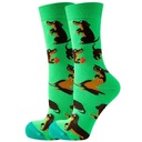 Dámske ponožky pánske psíky čierne jazvečík ponožky vysoké zelené EAN (GTIN) 5907570845022