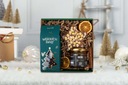 Чайный набор с медом и шоколадной звездой в рождественской подарочной упаковке