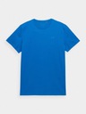 Pánske tričko 4F Športové na behanie Bavlnené Basic Dominujúca farba modrá