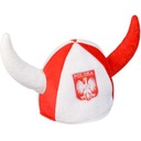 CZAPKA kapelusz ROGI KIBICA WIKINGA biało czerwona EURO mecz REPREZENTACJI
