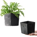 DONICZKA DONICA NA KWIATY 19cm OSŁONKA Z WKŁADEM KWIETNIK PLASTIKOWA CZARNA