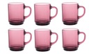 Kubek z uchem komplet 6x260ml Duralex VERSAILLES plum fiolet