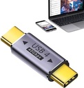 ADAPTER USB-C do USB-C MĘSKI 40 Gbps USB 4.0 8K 60Hz PD100W THUNDERBOLT 4