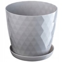 ПЛАСТИКОВЫЙ ЦВЕТОЧНЫЙ ГОРШОК С ПОДСТАВКОЙ КРЫШКА ДЛЯ ЦВЕТОЧНОГО ВАЗОНА 18см СЕРЫЙ KADAX