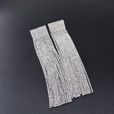 Серьги-кисточки с серебряными цирконами, 150 мм