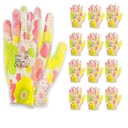 САДОВЫЕ ПЕРЧАТКИ ЖЕНСКИЕ РАЗНОЦВЕТНЫЕ ПЕРЧАТКИ 6 XS 12 ПАР
