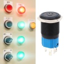 2 ШТУКИ METALOWEGO ПЕРЕКЛЮЧАТЕЛЬ Z БЛОКИРОВКА I ДИОДА LED, ЗАЩИТА IP65, 16MM СИНИЙ 3 6VDC  фото 4