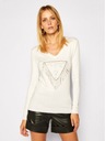БЕЛЫЙ СВИТЕР GUESS С ЛОГОТИПОМ НА ДЛИННЫХ РУКАВАХ M 2Z1G2*