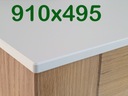 Столешница для ванной комнаты, 91 см, водонепроницаемая, белая, 8685 SU, компактный HPL, 12 мм.