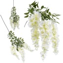 GLICYNIA BIAŁA XXL 100 cm SZTUCZNA GAŁĄZKA OZDOBNA WISTERIA KWIATY STROIK