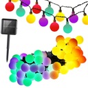 Солнечная садовая гирлянда с 40 разноцветными светодиодными лампочками.