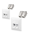 Vcelink Cat8 2-drożne gniazdo Rj45 Keystone - ekranowany moduł Ethernet