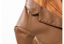 Štýlová pánska kožená bunda v modernom štýle Casual, Väčšie veľkosti Dĺžka rukáva 65 cm