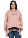 Женская асимметричная ТУНИКА PLUS SIZE с надписями
