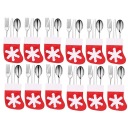 РОЖДЕСТВЕНСКИЕ НАКРЫТКИ ДЛЯ СТОЛОВЫХ ПРИБОРОВ УКРАШЕНИЕ СТОЛА 12 шт.