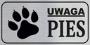TABLICZKA UWAGA PIES 20x10cm