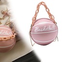 Novinka Dámska basketbalová taška PU Leather Chain Pink Názov farby výrobcu jako zdjęcie