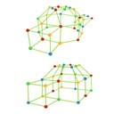 КОМПЛЕКТ ДЛЯ СТРОИТЕЛЬСТВА ФОРТА ОСНОВАНИЕ ТЕНТЫ ТРУБНЫЕ ШАРЫ