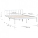 RÁM POSTELE 140x200 BIELA Mládežnícka posteľ Rošt Dĺžka nábytku 200 cm