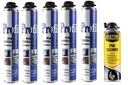 5x SOUDAL PROFIL ZIMOWA PIANKA PIANA PISTOLETOWA MONTAŻOWA + CZYŚCIK