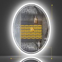 LUSTRO ŚCIENNE LED PODŚWIETLANE OWALNE 50x70cm