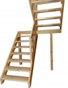Деревянная лестница - большая посадка