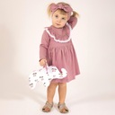 Платье-боди для малышки, платье-боди с длинными рукавами, оборками и кружевом 62