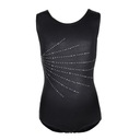 Dievčenský gymnastický trikot 14 čierny Názov farby výrobcu jako zdjęcie