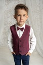 Vianočná obleková vesta pre chlapca bordový motýlik 134 Veľkosť (new) 134 (129 - 134 cm)