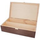 ДЕРЕВЯННАЯ КОРОБКА, коробка на 2 ВИНА ПОДАРОЧНАЯ, КОРИЧНЕВАЯ
