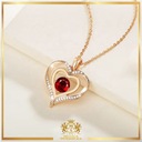 На День матери - Золотое ожерелье с кулоном в виде сердца и кулон-цепочка