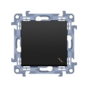 SIMON10 Łącznik pojedynczy schodowy czarny mat 10A