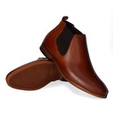 Мужские кожаные ботинки челси на резинке JR 654 Коричневый зернистый 43