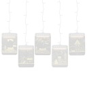 Набор оконных светодиодных фонарей для украшения новогоднего витража