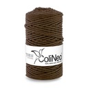 Нитка плетеная для макраме ColiNea 100% хлопок, 3мм 100м, коричневая
