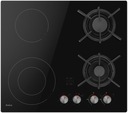 Amica PCG64102 керамическая и газовая плита, 4 конфорки