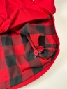 Dámsky kabát parka červený DIVIDED USA 36 Dominujúci vzor kockovaný
