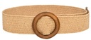 РЕМЕНЬ ИЗ СОЛОМЫ В БОХО, ЭЛАСТИЧНАЯ БЕЖЕВАЯ ПРЯЖКА