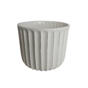 Белая керамическая горшок с белой сефорой 18x16 см.