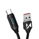 КАБЕЛЬ WOZINSKY USB-A/USB-C 2М СО СВЕТОДИОДНЫМ ДИСПЛЕЕМ