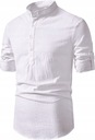 Pánska košeľa Casual Stojka Bavlna Letná Dominujúci materiál polyester