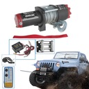 WYCIĄGARKA WCIĄGARKA AKUMULATOROWA do AUTA Quada PŁUGA 12V 4500LBS + PILOT