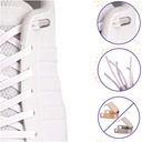 Шнурки эластичные без завязок для детей и взрослых, белые.
