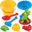 НАБОР ПЕСОЧНИЦЫ ЛОПАТА ДЛЯ ПЕСКА ФОРМА ДЛЯ ВЕДРА + ГРИЛЬ 7 ЭЛЕМЕНТОВ.
