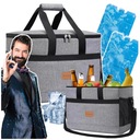 ИЗОЛИРОВАННАЯ ТЕРМАЛЬНАЯ СУМКА ДЛЯ ПИКНИКА большая 40л + 2 ВСТАВКА