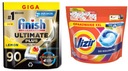 Vizir AllIn1 50 цветных капсул для стирки /Finish Ultimate 90 капсул для посудомоечной машины