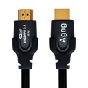 КАБЕЛЬ AGOG HDMI 2.1 8K 60 Гц 4K@120 Гц ETHERNET МЕДНАЯ HDR ОПЛЕТКА 1 м