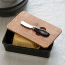 Черная фарфоровая масленка RIVIERA MAISON Нож