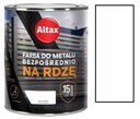 ALTAX FARBA DO METALU NA RDZĘ 0,75L BIAŁY PÓŁMAT